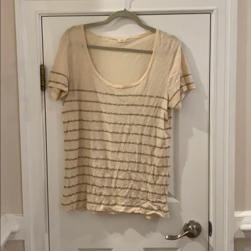 J. Crew glitter striped top